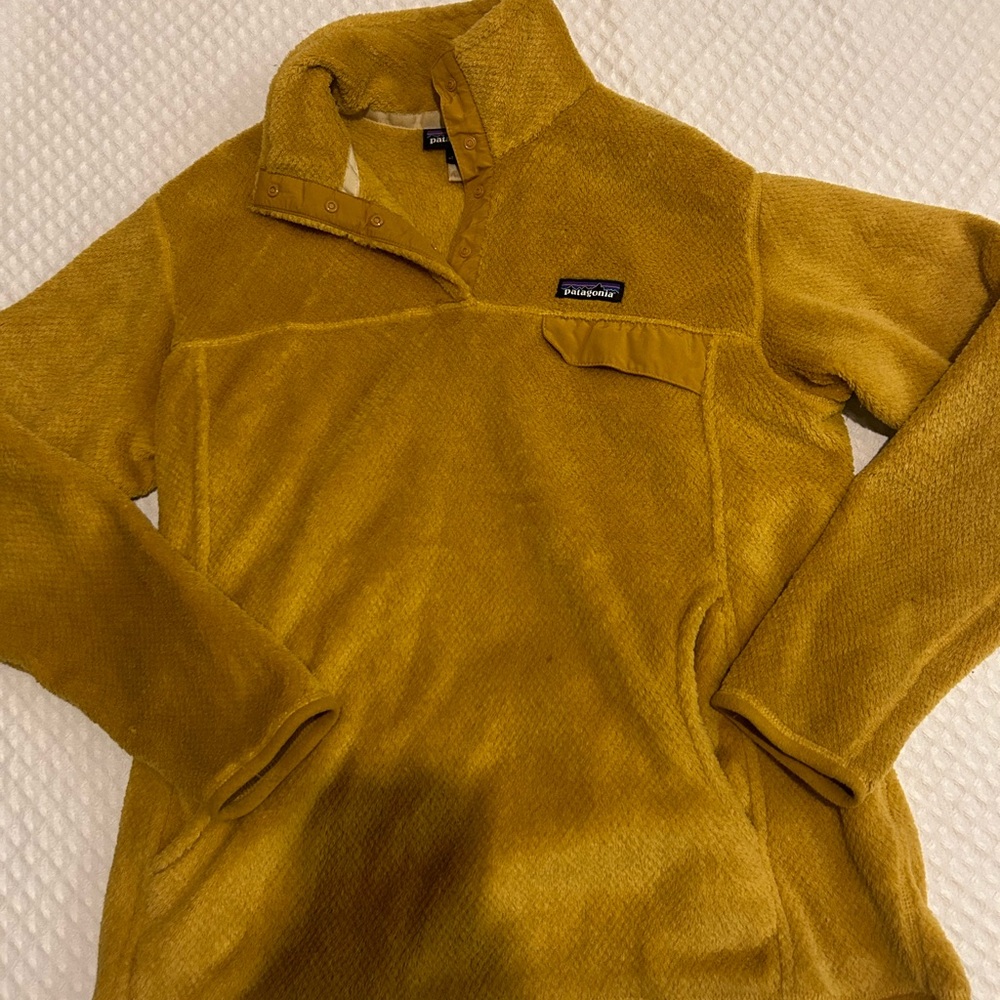 Patagonia Mustard Yellow Fleece Pullover